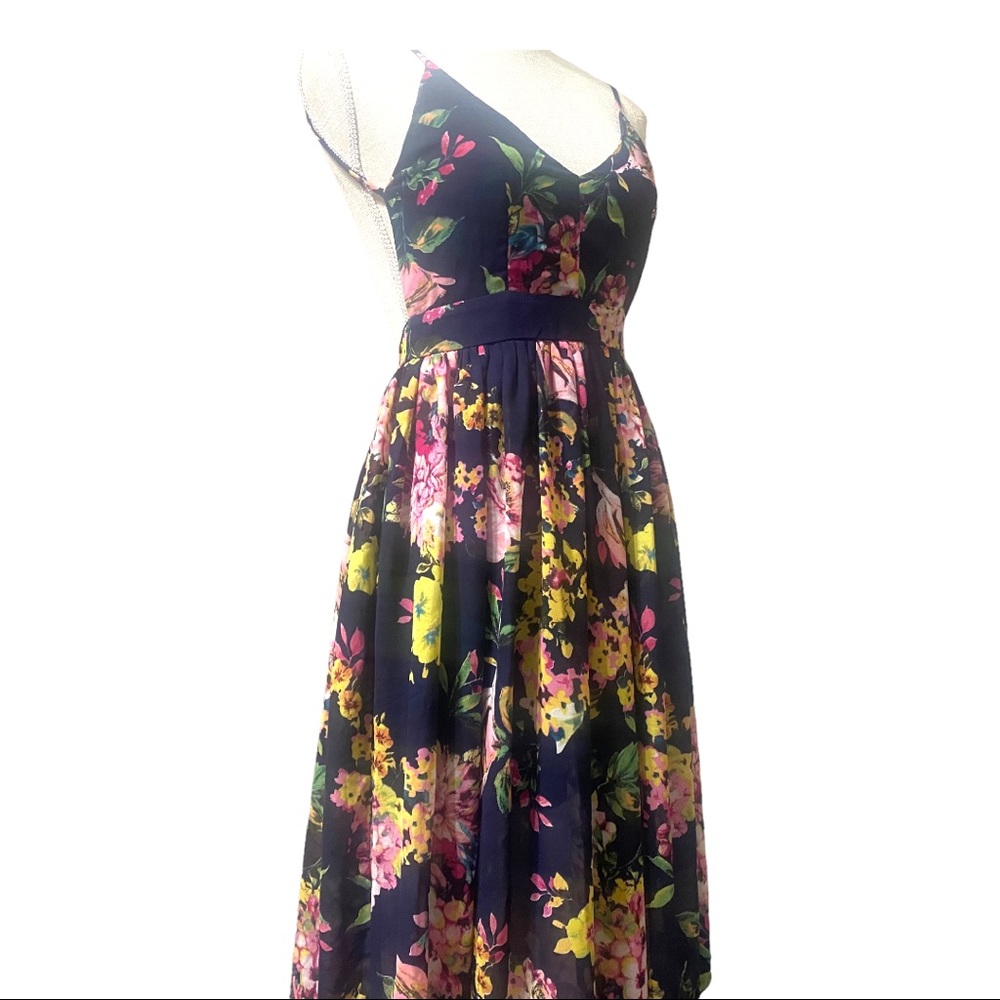 Navy Floral Maxi Dress